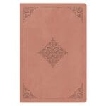ESV Blush Rose Fleur-De-Lis Design Imitation Leather Personal Size Study Bible  - Image 3