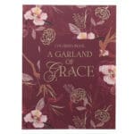 A Garland of Grace Floral Burgundy Coloring Book (Paperback) - Image 4